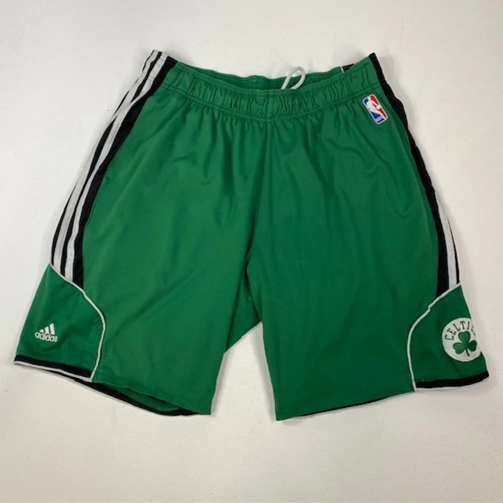 Adidas NBA Boston Celtics Basketball Shorts Athletic Green‎ Mens Large